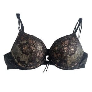 Victorias Secret Y2k Miraculous Bombshell Super Push Up Bra Very Sexy Plunge 34A
